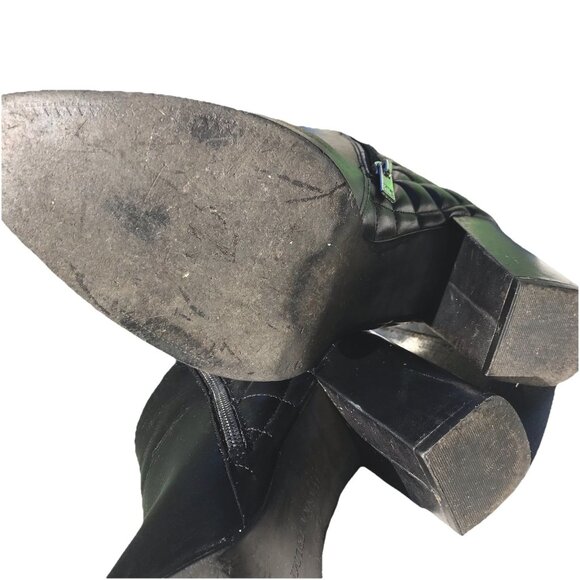 Ivanka Trump Black Leather Heeled Ankle Boot Women's 9 - Picture 11 of 16